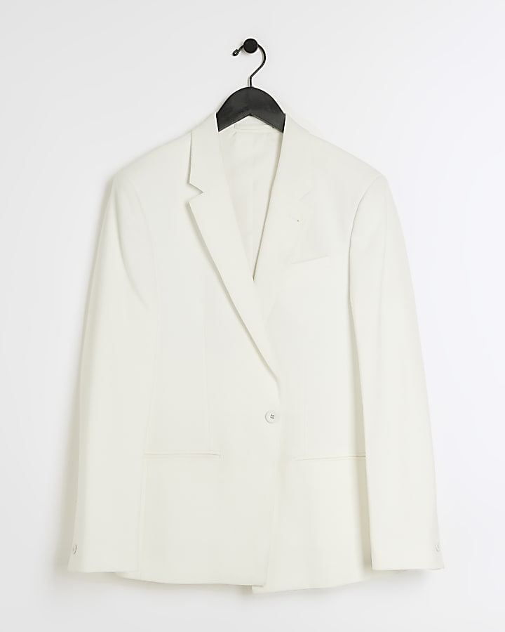 White slim fit tux jacket