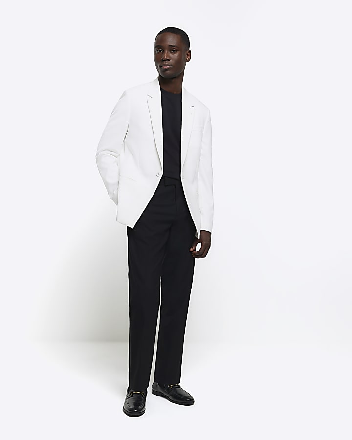 White slim fit tux jacket