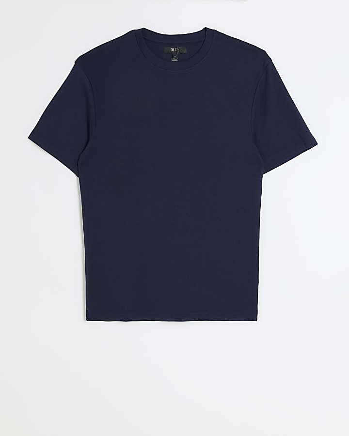 Navy RI Studio muscle fit t-shirt