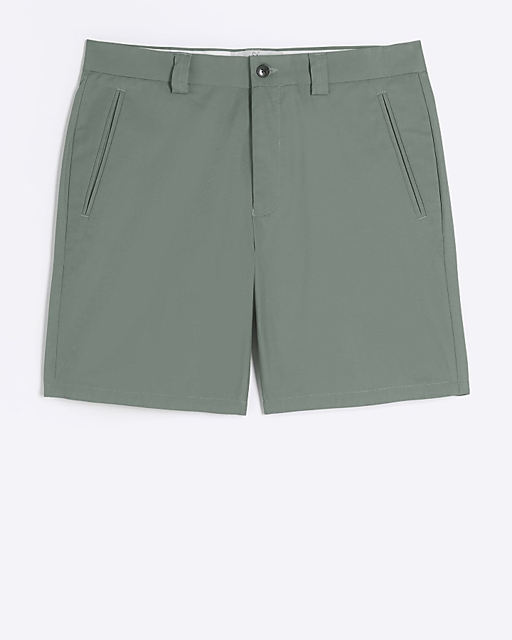 Green tapered fit shorts