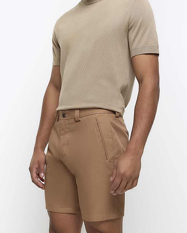 Rust tapered fit shorts