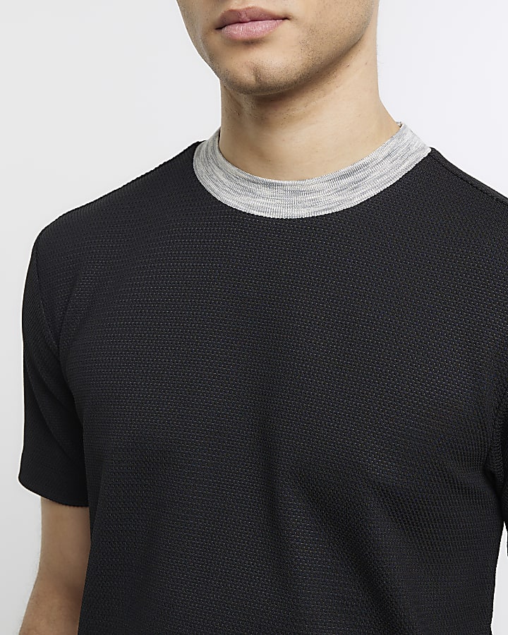 Black slim fit t-shirt