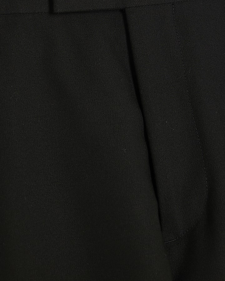 Black Stretch Slim Fit Tuxedo Suit Trousers