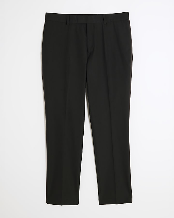 Black Stretch Slim Fit Tuxedo Suit Trousers