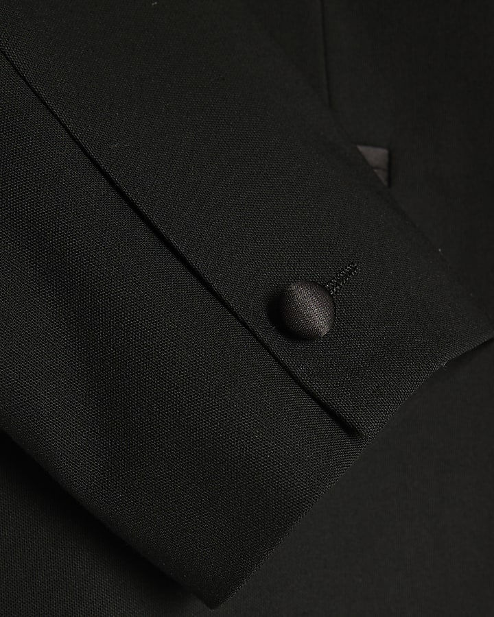 Black Stretch Slim Fit Tuxedo Suit Jacket