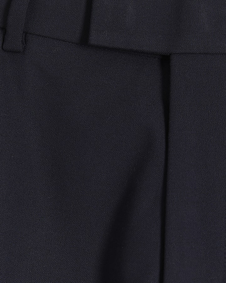 Navy Stretch Slim Fit Suit Trousers