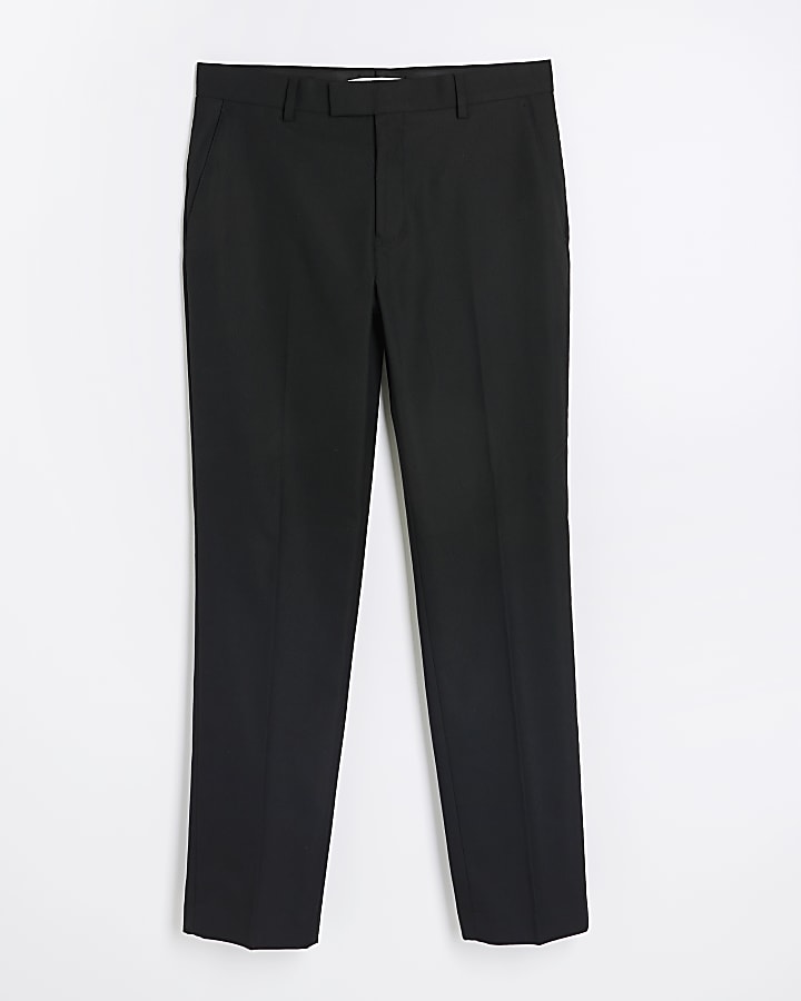 Black Stretch Slim Fit Suit Trousers