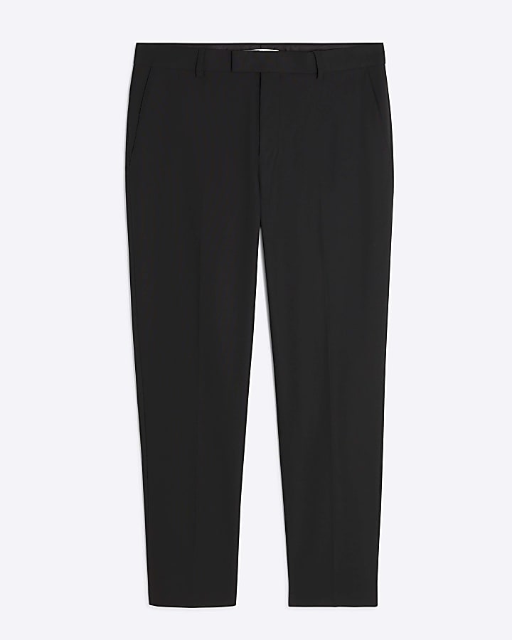 Black Stretch Slim Fit Suit Trousers