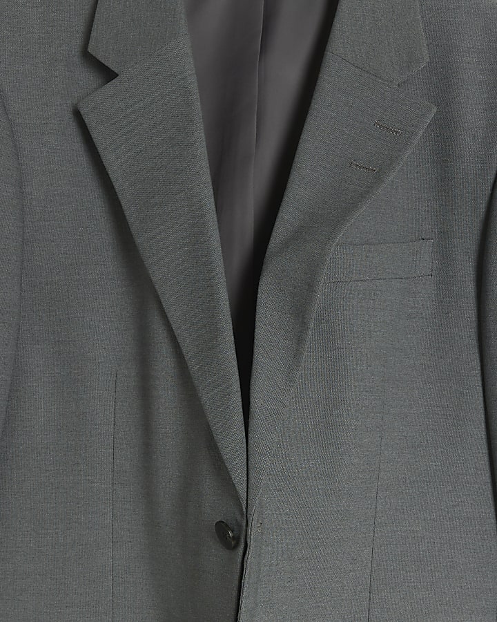 Grey slim fit suit jacket