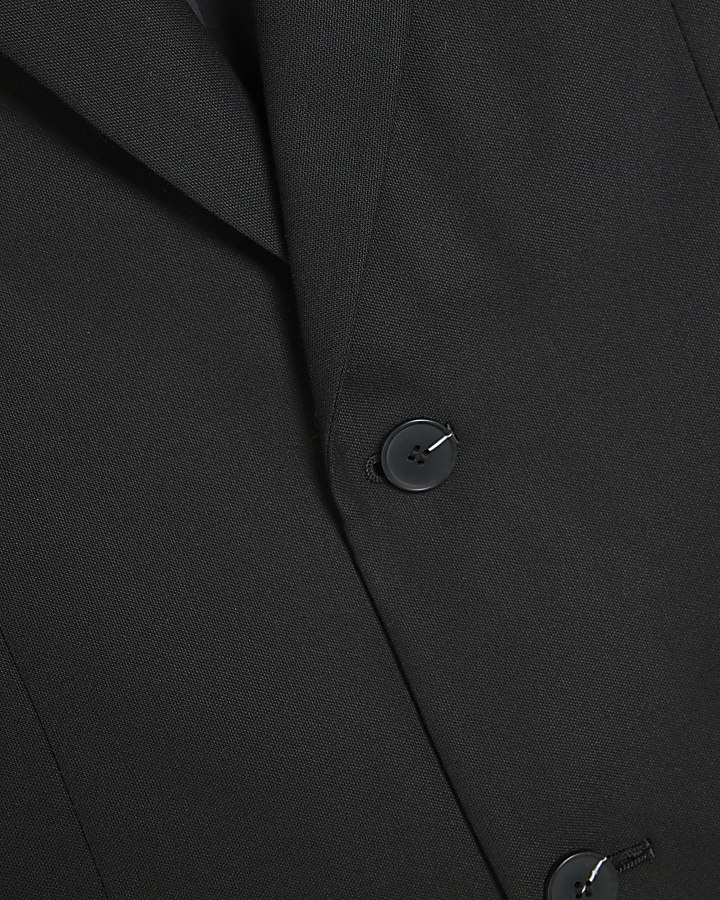 Black Stretch Slim Fit Suit Jacket