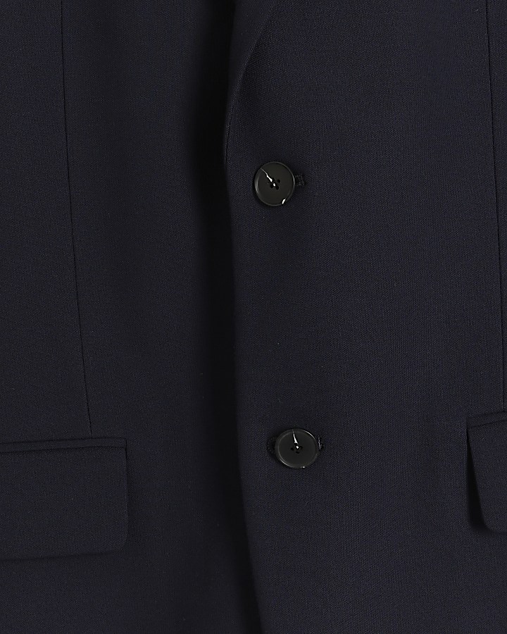 Navy Stretch Slim Fit Suit Jacket