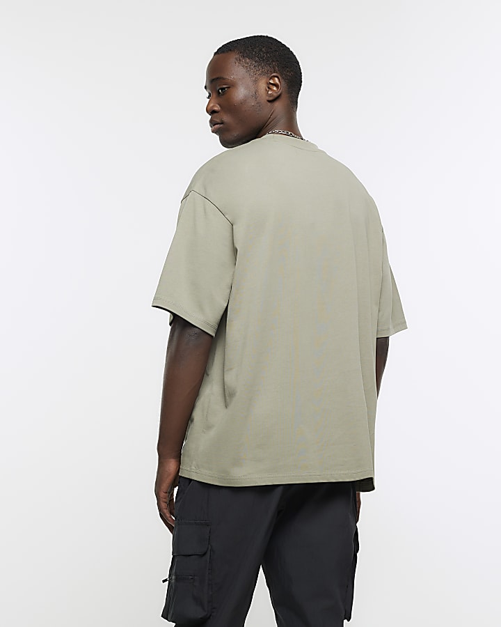 Khaki RI Studio oversized fit t-shirt