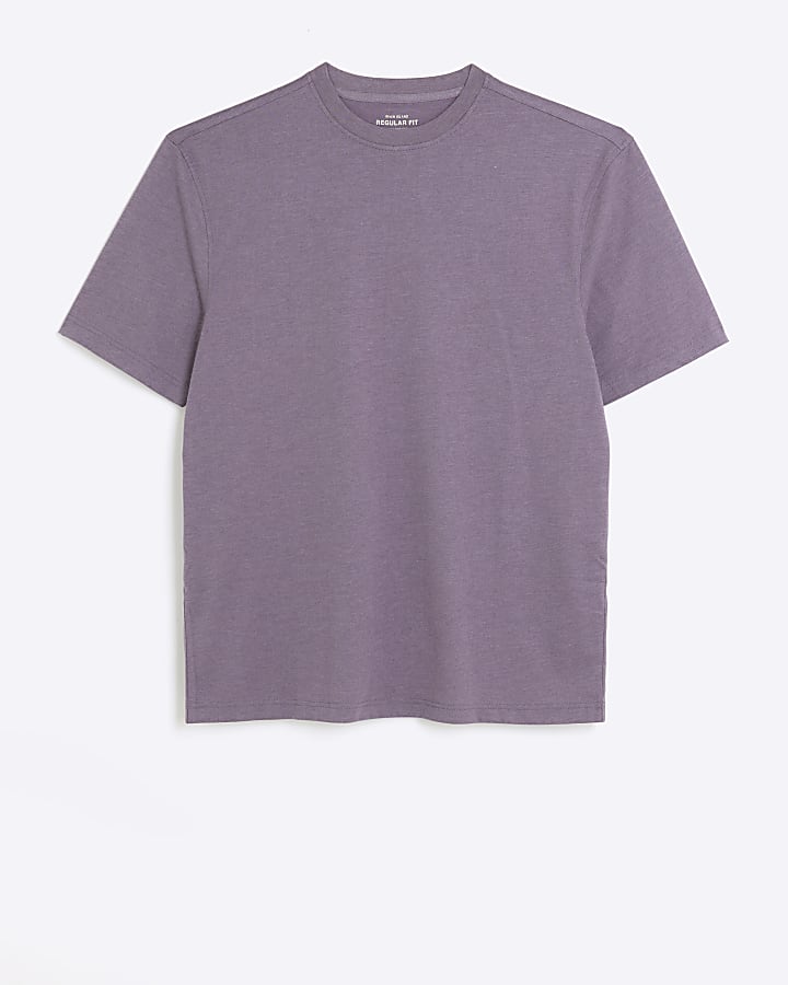 Purple regular fit t-shirt