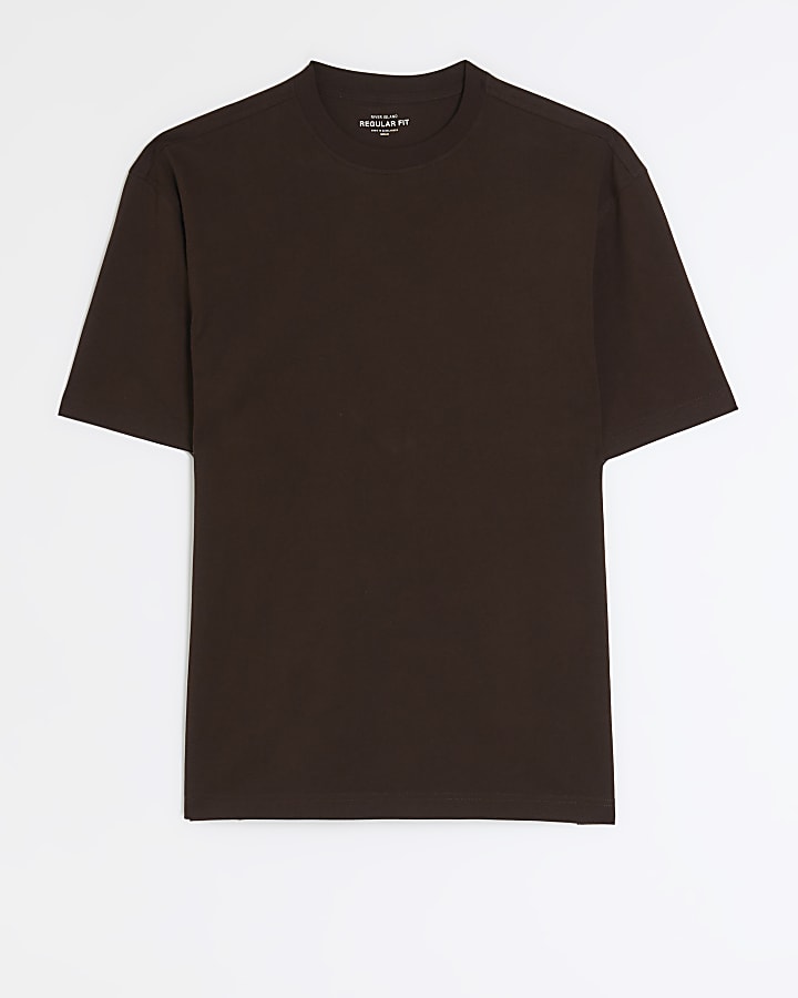 Brown regular fit t-shirt