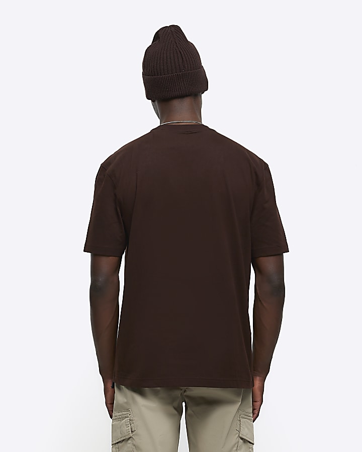 Brown regular fit t-shirt