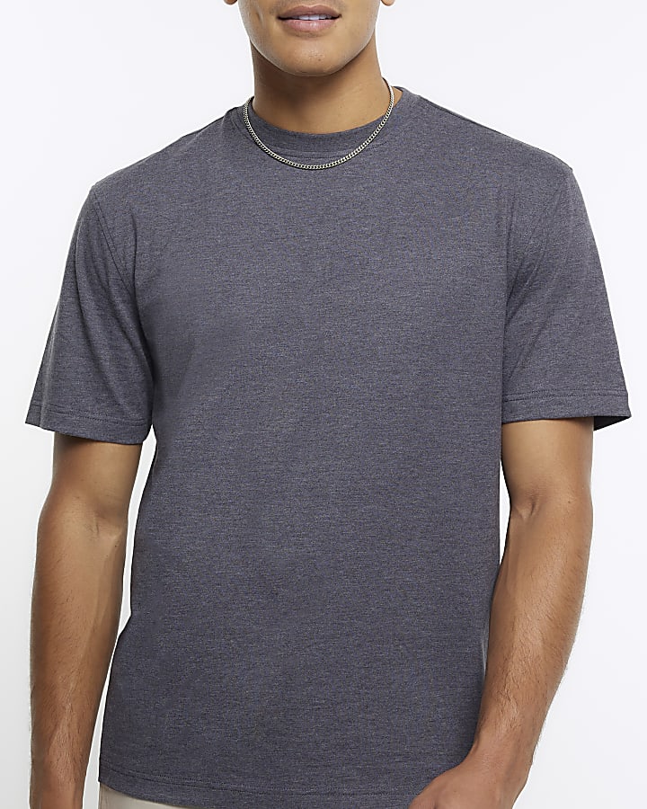 Grey marl regular fit t-shirt