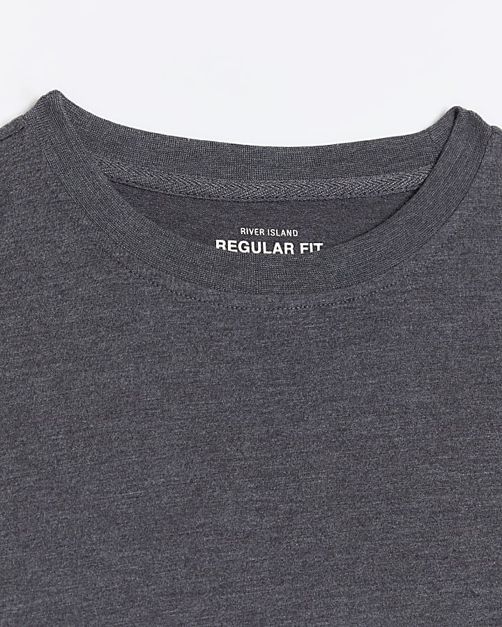 Grey marl regular fit t-shirt