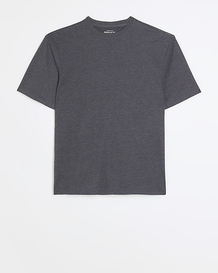 Grey marl regular fit t-shirt