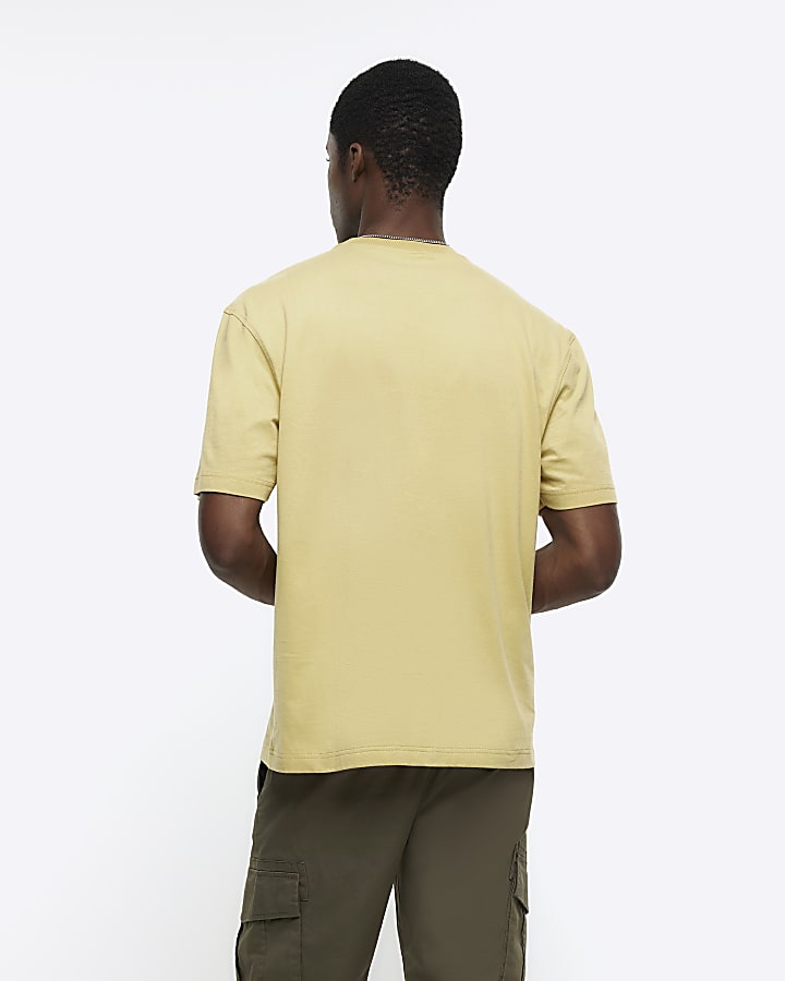 Yellow regular fit t-shirt