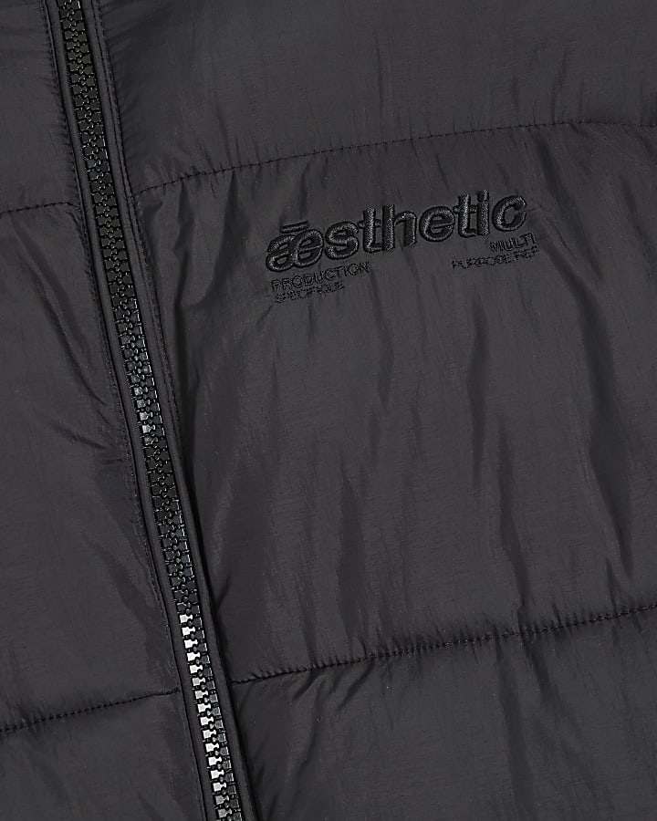 Black High neck puffer jacket