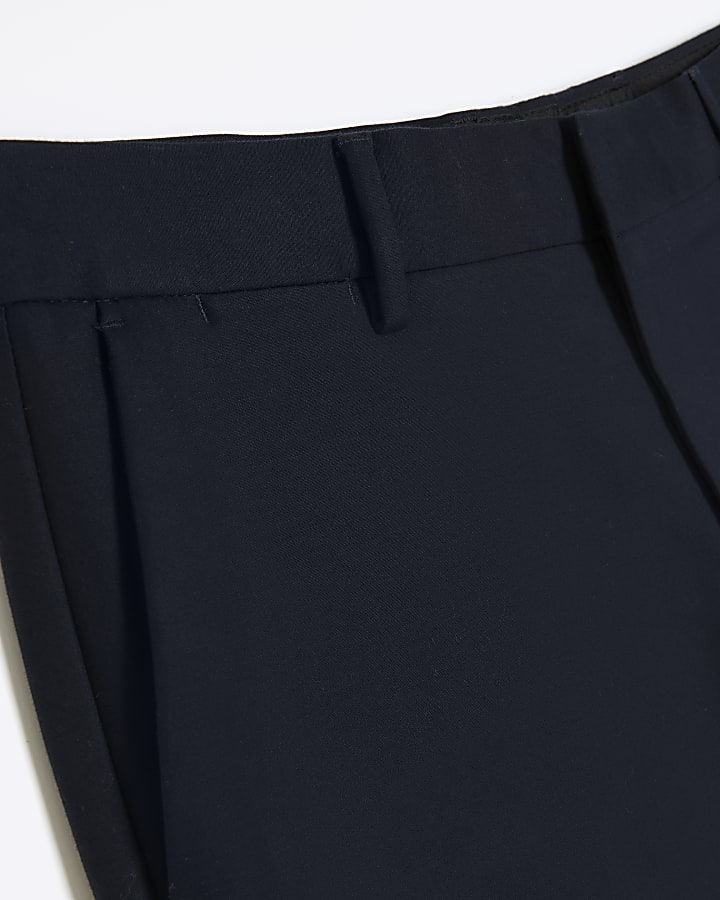 Navy slim fit chino trousers