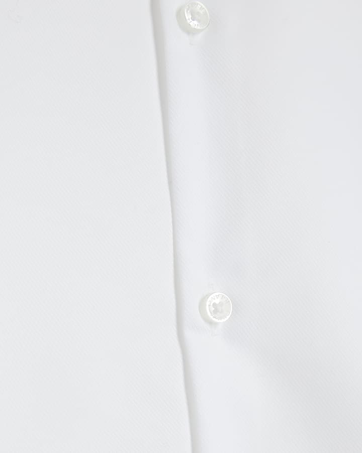 White Egyptian Cotton Twill Shirt