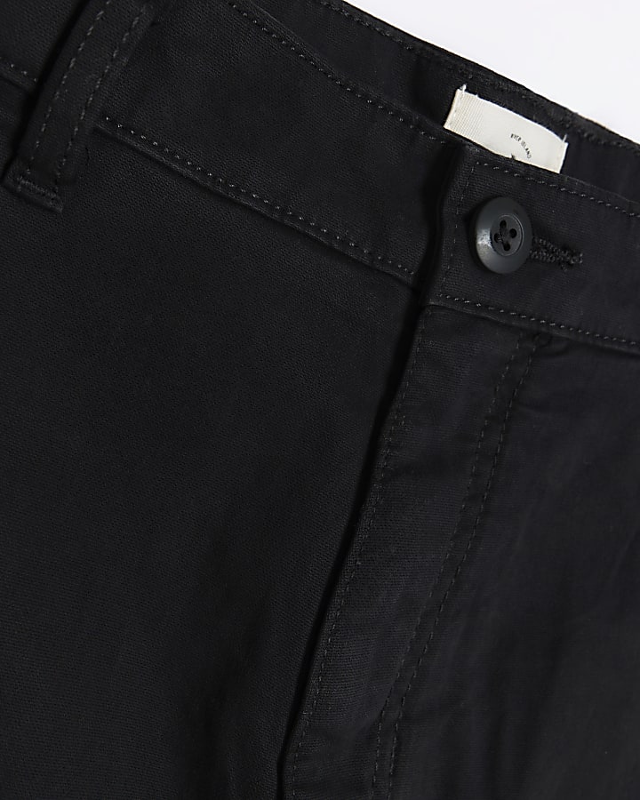 Black utility cargo trousers