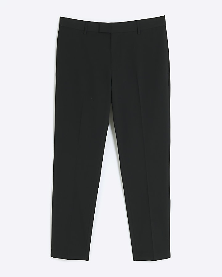 Black slim fit smart trousers