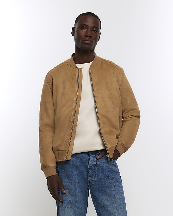 Suede fashion River Island Bomber