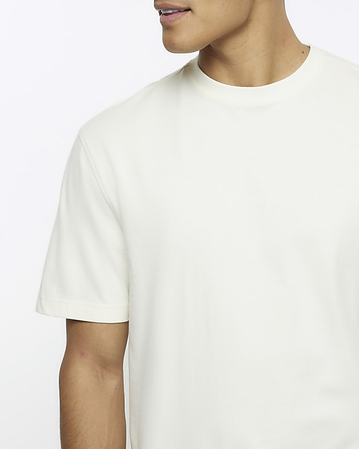 Beige regular fit t-shirt