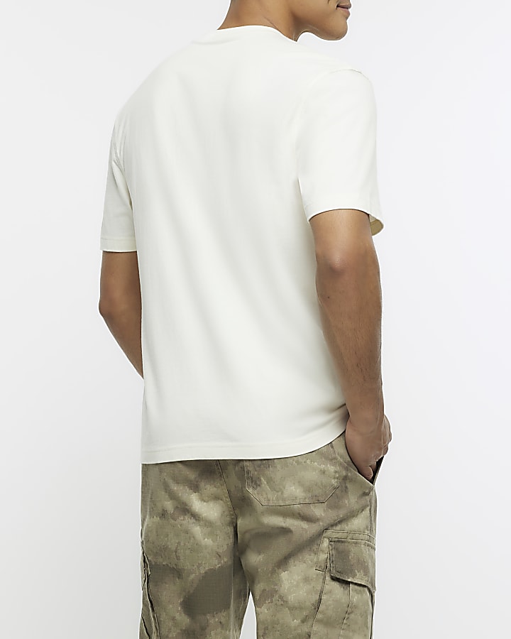 Beige regular fit t-shirt