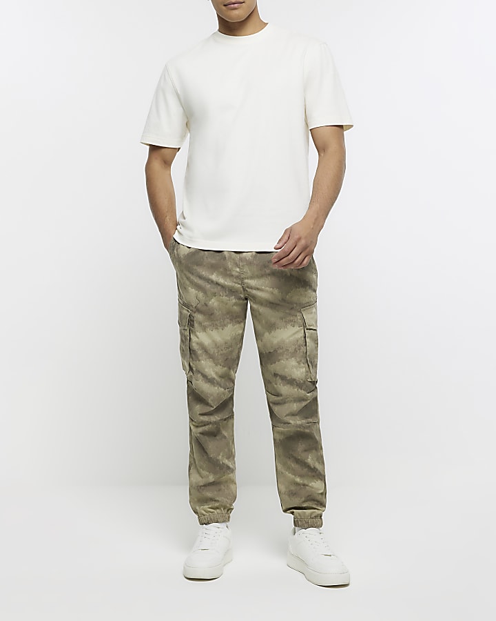 Beige regular fit t-shirt