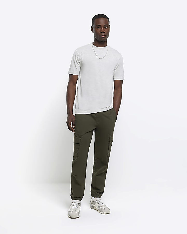 Light grey slim fit t-shirt