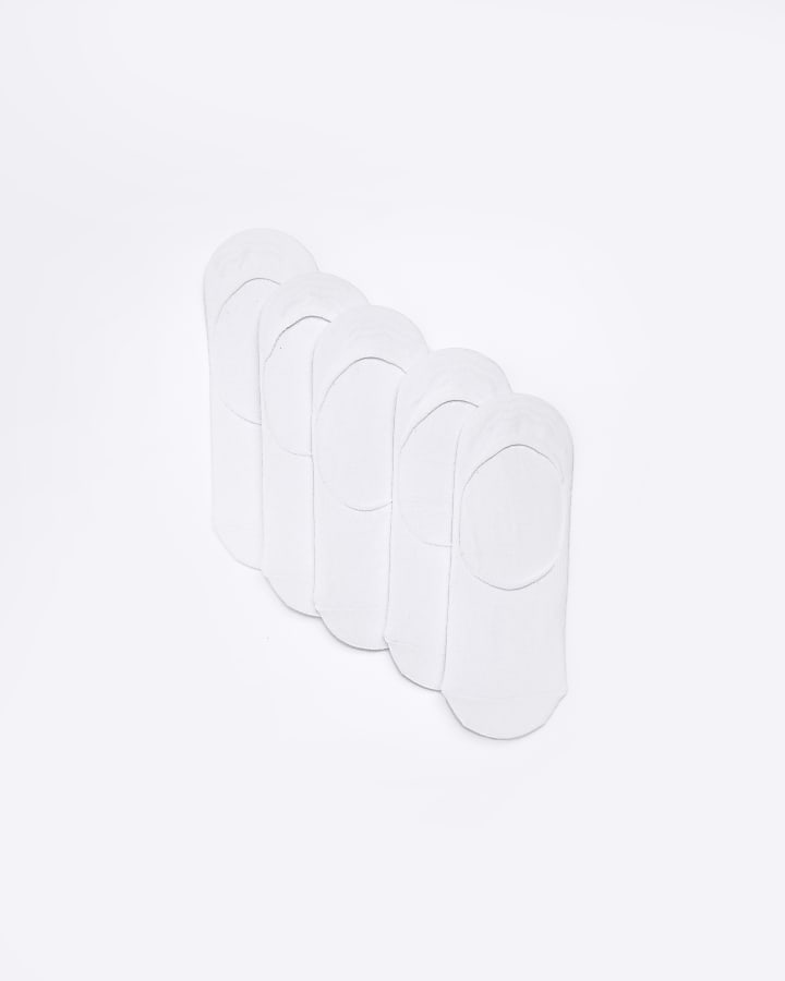 5 Pack White RI liner socks