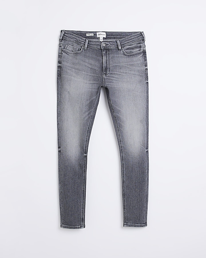 Grey spray on super skinny fit jeans