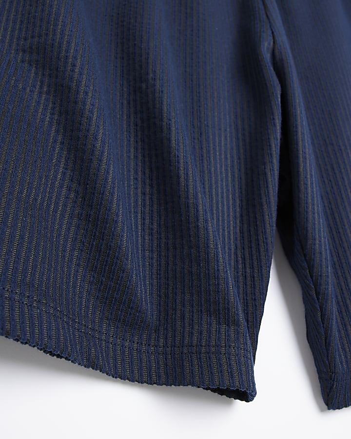 Big & Tall slim fit plisse shorts