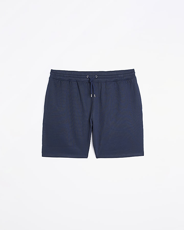 Big & Tall slim fit plisse shorts