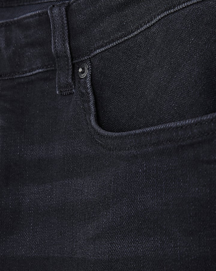 Washed black slim fit jeans