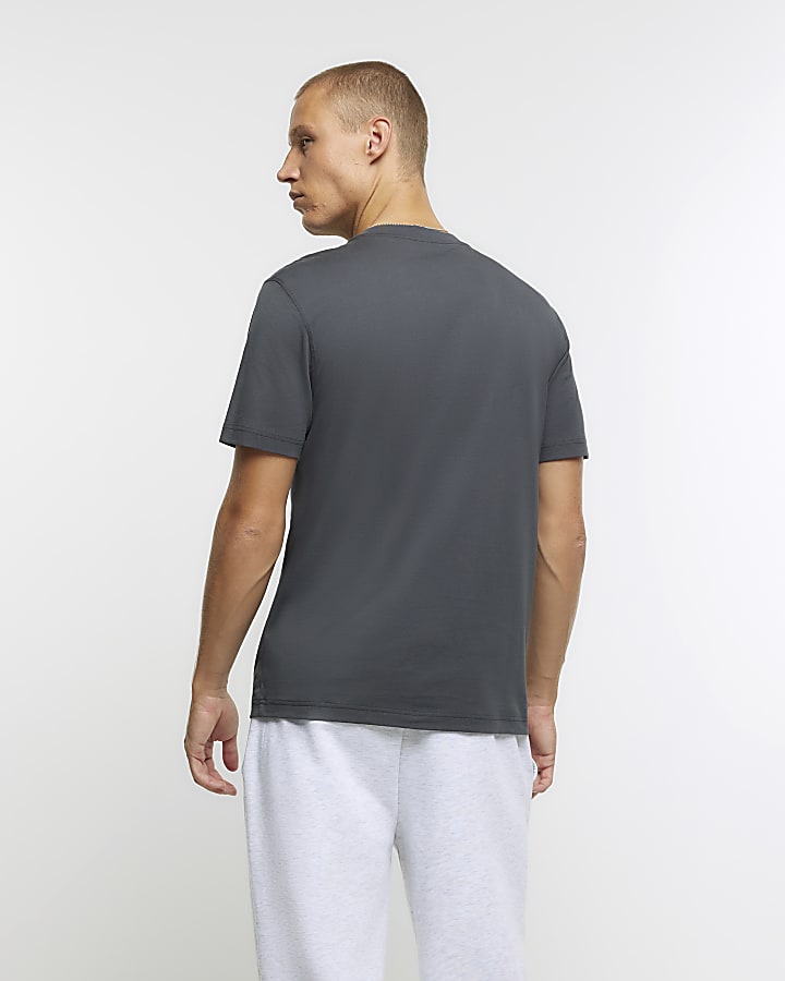 Dark grey slim fit t-shirt