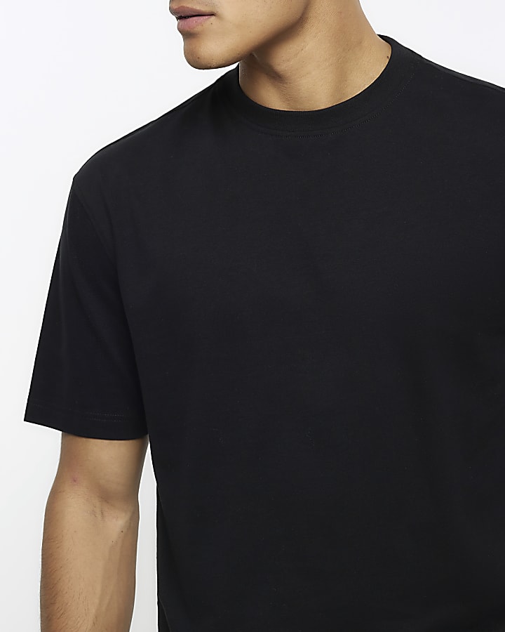 Black regular fit t-shirt