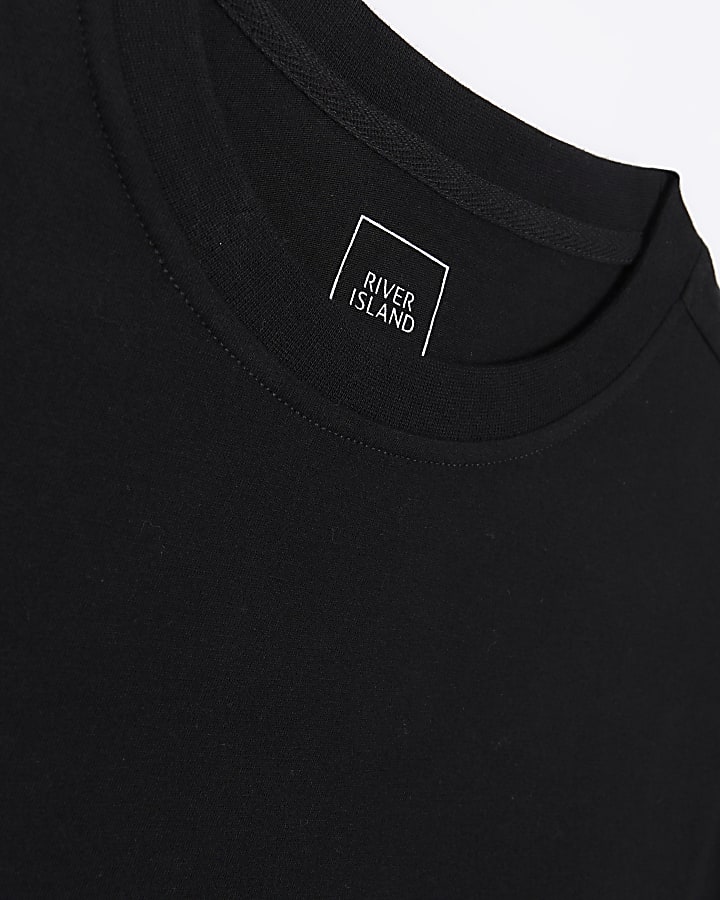 Black regular fit t-shirt