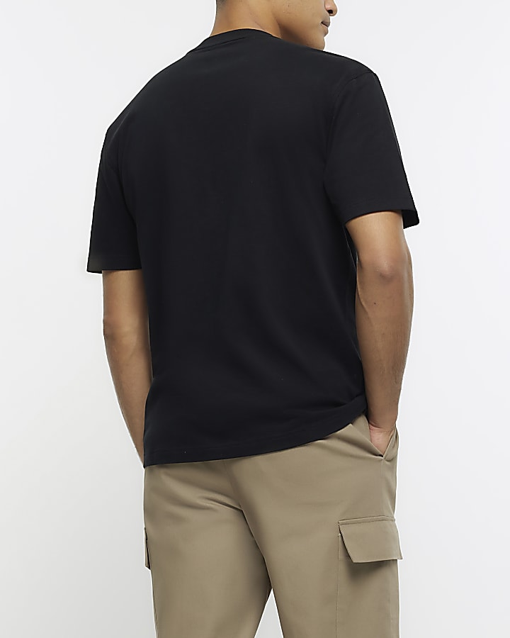 Black regular fit t-shirt