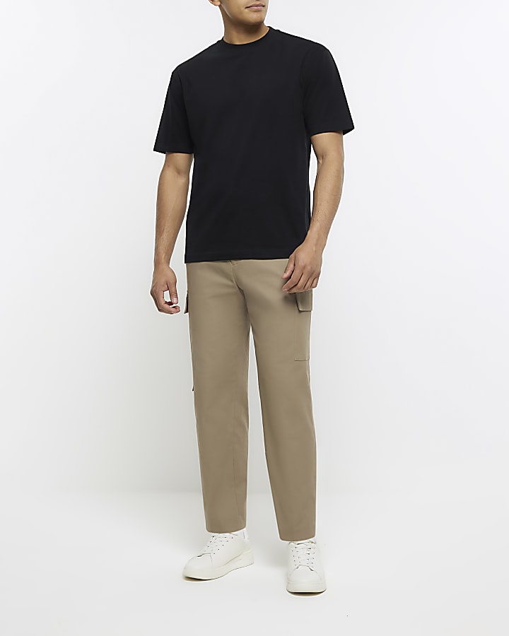 Black regular fit t-shirt