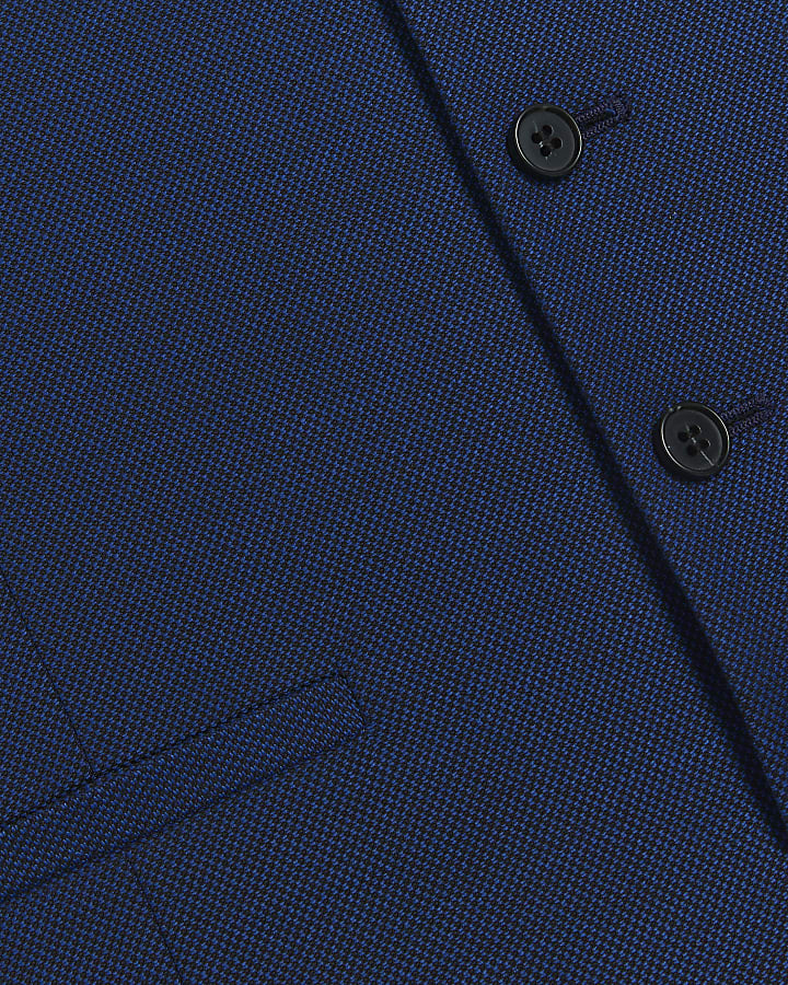 Blue skinny fit suit jacket