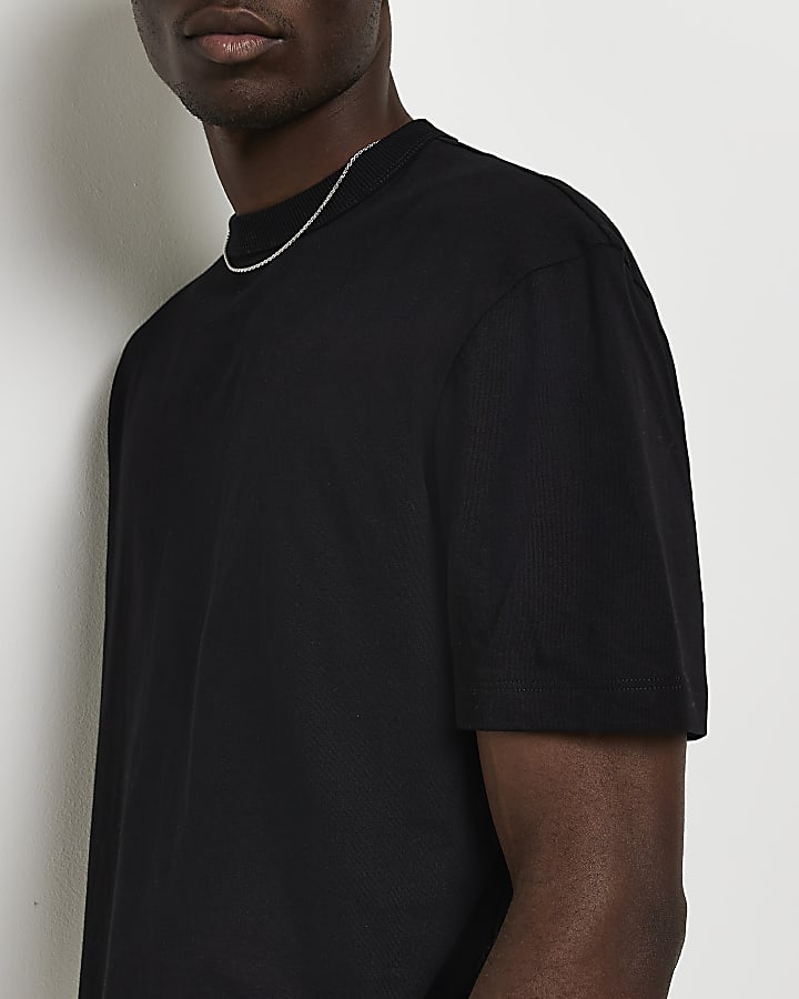 5 Pack black regular fit t-shirts