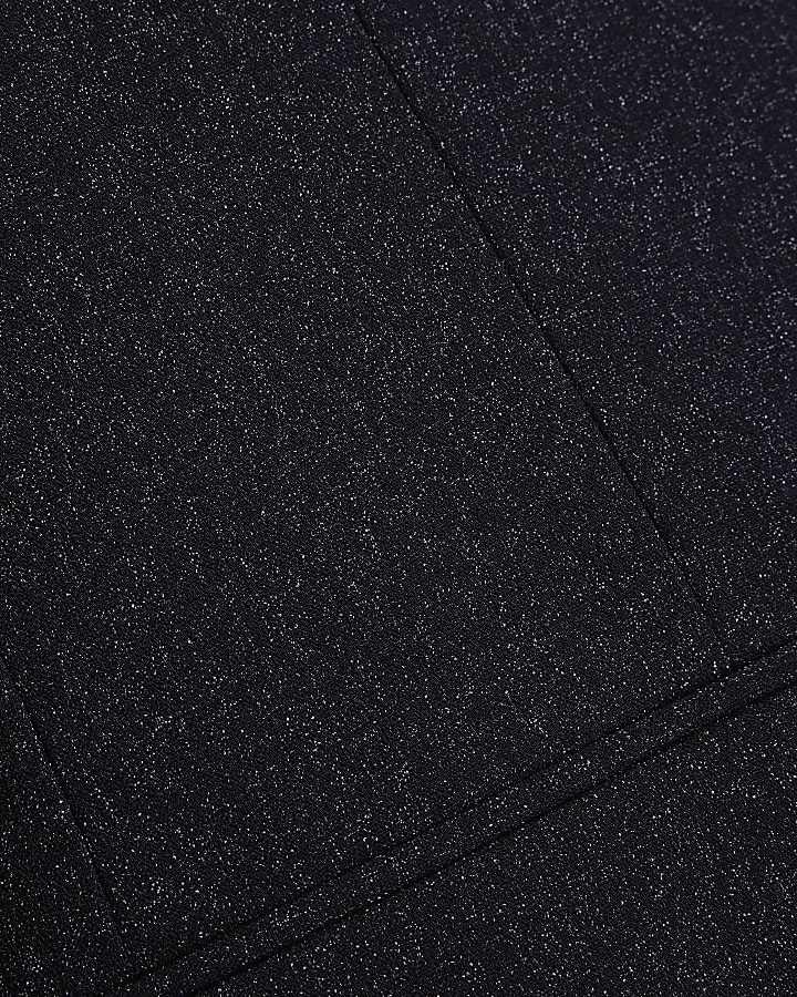 Navy slim fit textured suit jacket