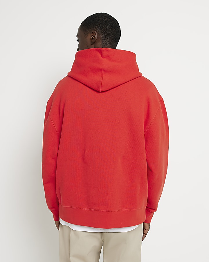 Orange Regular fit Blanc Editions hoodie