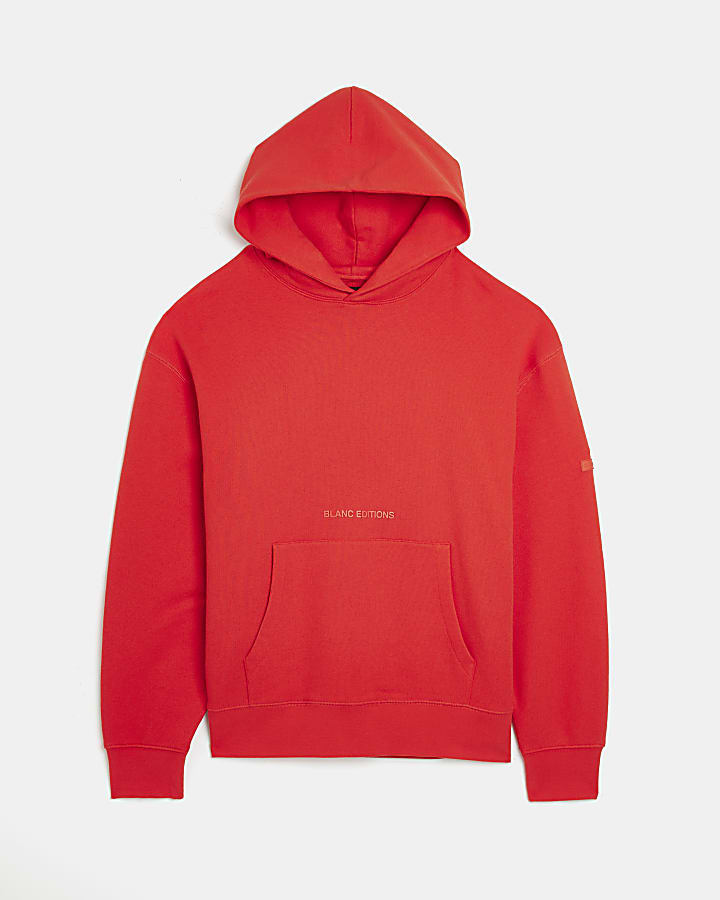 Orange Regular fit Blanc Editions hoodie