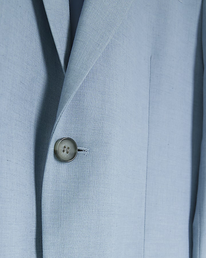 Blue slim fit suit jacket