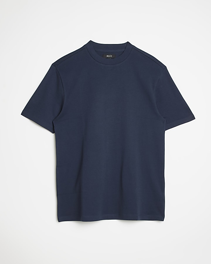 Navy RI studio slim fit t-shirt